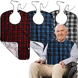 Mumjooyi Lätzchen Lätz für Erwachsene 3er-Pack Wasserdicht Erwachsenen...