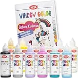 LM-Kreativ Window Color Set Glitzer Einhorn – Tauche ein in eine Welt voller...
