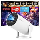 Mini-Projektor Beamer mit WLAN und Bluetooth, Android 11 integriert, 1080P 4K...
