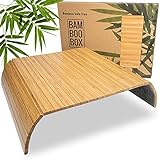 BAM BOO BOX Sofatablett - Couch Tablett aus Bambus - Armlehnen Tablett flexibel...