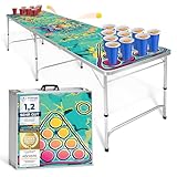 GOODS+GADGETS Klappbarer Bierpong-Tisch Set - Praktischer Beer Pong Tisch -...