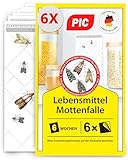 PIC Lebensmittelmotten Falle - 6 Lebensmittelmottenfallen - Mottenfalle mit...