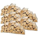 Flameup Brennholz Buche, Kaminholz mit Rinde, Buchenholz, Feuerholz für Ofen,...