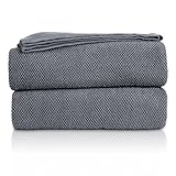 MYLUNE Home Baumwolldecke Strickdecke Öko-Tex 150x200cm Kuscheldecke 100%...