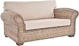 Krines Home Rattansofa Chester Lounge Liegesofa Wohnzimmer Couch Natur Rattan...