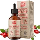 Hagebuttenöl BIO - 100% reines organisches veganes - 50 ml Glasflasche - für...