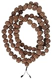 Mala aus Rudraksha beads - buddhistische Gebetskette mit 17 mm Perlen - Mala...