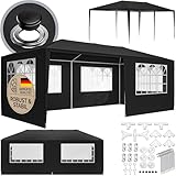 Casaria® Pavillon 3x6m UV-Schutz 18m² Dachösen Wasserabweisend 6 Seitenteile...