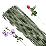 50 Stück Floristendraht, Floristik Draht 1mm Grüner Basteldraht, Blumendraht...