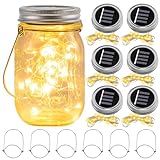6 Stück 3m 30led Solarglas Solarleuchten, Lichterkette Für Flaschen, Solar...