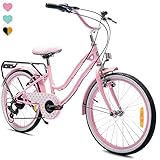 sun baby Mädchenfahrrad 20 Zoll Radgröße Heart Bike zur Auswahl 6 Gang...