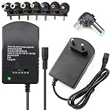 Retoo Universal AC Adapter 12V Netzteil mit 7 Austauschbare Spitzen auf DC 3V...