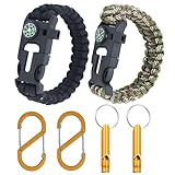 Überlebensarmband, 6 Stück Multifunktionales Überlebensarmband Set, 5 in 1...