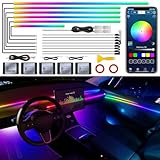 Acrylic Interior Car LED Strip Light with Wireless APP, RGB 18 in 1 with 175...