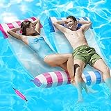 Lunriwis 2 PCS Aufblasbares Schwimmbett,luftmatratze Pool,Wasserhängematte,4 in...