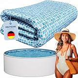 poolomio® Poolinnenfolie mit Mosaikmuster für Rundbecken 360 x 110 cm | 0,3 mm...