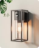 EDISHINE Wandlampe Innen/Außen mit Bewegungsmelder, Wandleuchte Aluminium, IP44...