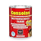 Consolan Wetterschutzfarbe 750 ml, dunkelbraun Nr. 205