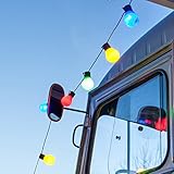 Lights4fun Bunte 30er LED Party Lichterkette für Innen und Außen Kugeln...