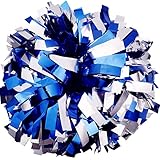 GUIFIER 1 Paar 6' Cheerleader Pompons Handblumen, Metallic Cheerleading Pom...