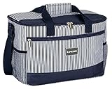 B.PRIME 20L Kühltasche Classic Navy-BLAU gestreift I 36x26x22cm I Isoliertasche...