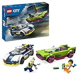 LEGO City Verfolgungsjagd mit Polizeiauto und Muscle Car, Auto-Spielezug mit 2...