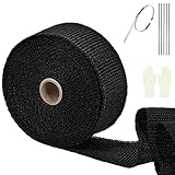 SOMLAW Hitzeschutzband 5M, Basaltfaser Hitzeschutzband Auspuff mit 5 Kabelbinder...