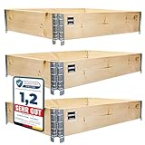 Schroth Home Hochbeet 120x80x20cm Rechteckig - Palettenrahmen aus Holz für...