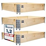 Schroth Home Hochbeet 120x80x20cm rechteckig - Palettenrahmen aus Holz -...