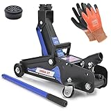 Hydraulischer Wagenheber 2T, 140-310mm + Gummiuaflage + Handschuhe...