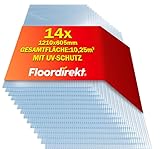 Floordirekt 10,25 m² Hohlkammerplatte - 14x Stegplatten 60,5 x 121 cm -...