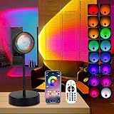 QUIGO Sunset Lamp Sonnenuntergang Lampe Led Licht Nachtlicht mit Smart App...