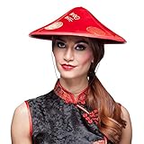 Boland 04234 - Hut Chinese Changchang, Rot, Asien, Samt, chinesische Zeichen,...