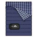 Baumwollflanell-Doppelschlafsack für Camping, Wandern oder Wandern. Queen Size...