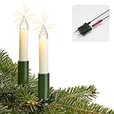hellum Lichterkette Made-in-Germany Weihnachtsbaum, Kerzen Lichterkette innen...