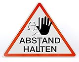 AllesKlaro® - Warnschild Aufsteller - Stop Abstand halten - Dreieck -...