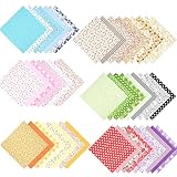50 Stück Stoffreste zum Basteln, 20x20cm Zufällige Farbe Bunt Patchwork...