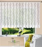 Gardine Store Jacquard Mainz HxB 145x300 cm Kräuselband Universalband Weiß...