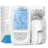 AUVON 3-in-1 TENS Gerät, Wiederaufladbare Reizstromgerät mit 73 Programmen und...