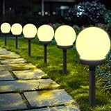 Solar Gartenleuchte,6 Stück Wasserdichte Solarlampen für...