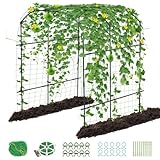 Rankhilfe gurken 220cm hohes Gartenbogengitter Rankhilfe Rankbogen aus Metall...