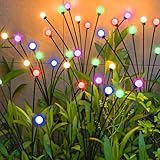 Gartenlicht, RGB-Farbwechsellicht, Solarlampen für Außen Garten Glühwürmchen...