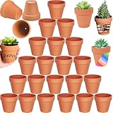 Mockotta 24 Stück 5 X 5.5 cm Tontöpfe Klein, Terrakotta Topf, Kleine Tontöpfe...