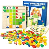 Tangram Kinder, Commodum Geometrische Formen Holzpuzzles, Kinder Puzzle mit Holz...