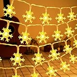 Pipiruew Schneeflocke Lichterketten, 6M 40 LED USB batteriebetriebene...