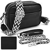 BROTOU Handy Umhängetasche Echtes Leder Crossbody Bag mit 2 Breitem...