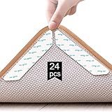 Adispotg Teppichgreifer Antirutschmatte, 24 Stück doppelseitige Anti-Curling...