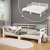 Bellamio Tagesbett Ayr, Gästebett 90x200 cm mit Ausziehfunktion, Bettgestell in...