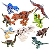 Necdeol Dinosaurier Block Spielzeug Set, 11 Stück Realistisches Dino Figuren...