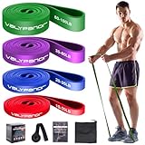 VALYPANOR Widerstandsbänder Set 4 verschiedene Stufen Fitnessbänder Pull Up...